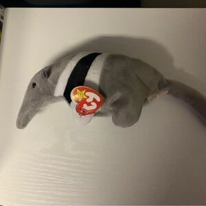Ty Ants Gray and White Anteater Plush